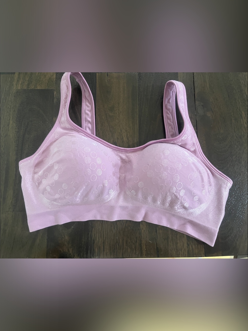 XL Bali Comfort Revolution Shaping Wireless Bra DF3488 Light Purple XL Like New